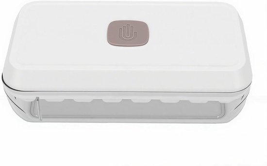 IJsblokjesmachine - IJsblokjesbak - Dranken Koelen - Eenvoudige Drukknop - 24 cm Lengte - Wit