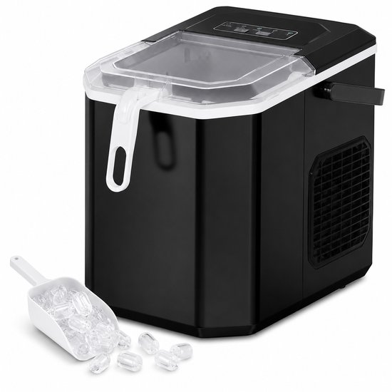 IJsblokjesmachine - IJsblokjesmaker 12 kg/24 uur - 2 Formaten IJsblokjes - Compact met Compressor - Zelfreinigend