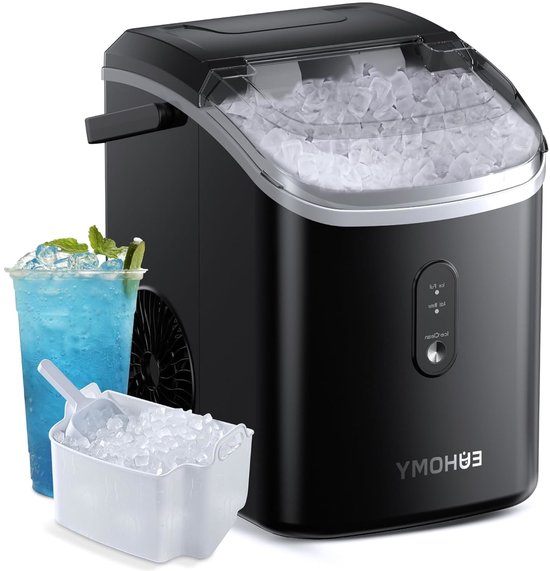 IJsblokjesmachine – IJsblokjesmaker – Crushed Ice Machine – Nuggets IJsmachine – Tafelijsblokjesmachine – 15 kg/24 uur Productie – Automatische Reiniging & Infraroodsensor van Merkloos