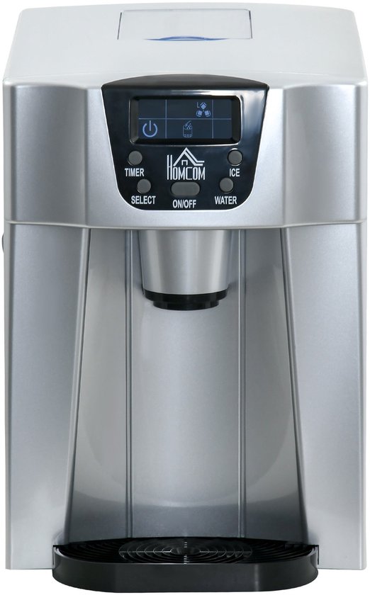 IJsblokjesmachine – IJsblokjesmaker – Icecube Maker – IJsblokjes apparaat – IJsblokjes machine – Compact Zilverkleurig Ontwerp – Zelfreinigend Systeem & 1,2L Waterreservoir van Merkloos