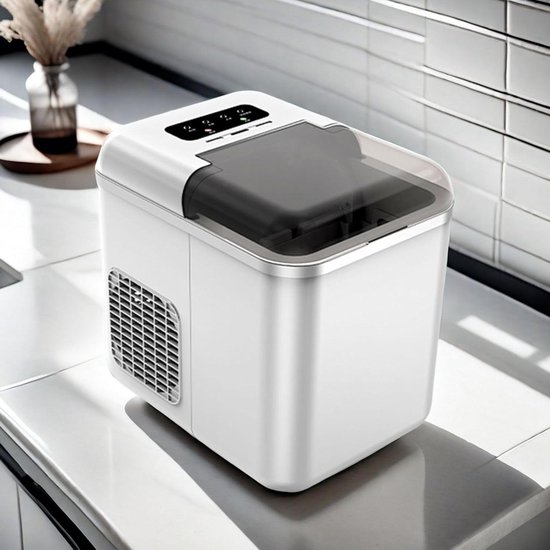 IJsblokjesmachine - IJsmachine aanrecht - Drankjes koelen - Snel ijs maken - 9 ijsblokjes per keer - Zilver
