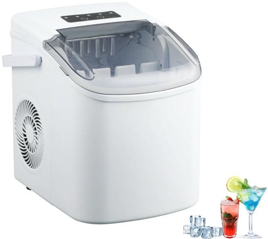 IJsblokjesmachine - IJsmaker - Drankjes Koelen - Snelle IJs Bereiding - 9 Blokjes Per Batch - Zilver