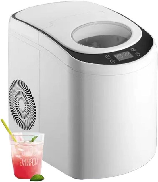 IJsblokjesmachine - IJsmaker - Drankjes Koelen - Snelle Ijsproductie - 365x262x340mm - Zilver
