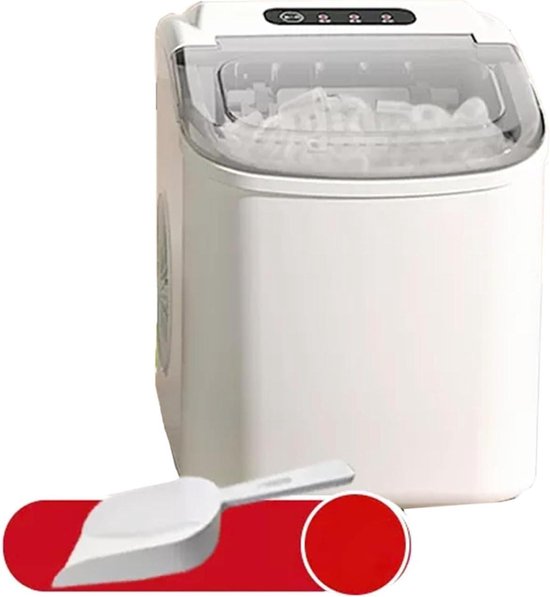 IJsblokjesmachine - IJsmaker - Drankjes Koelen - Snelle Productie - 15kg Per Dag - Zilver