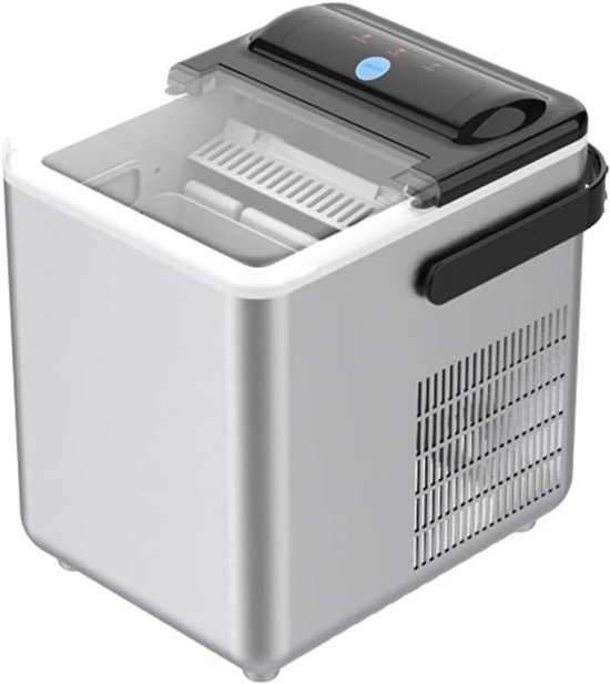 IJsblokjesmachine - IJsmaker - Drankjes Koelen - Zelfreinigend - 15 kg per dag - Zilver