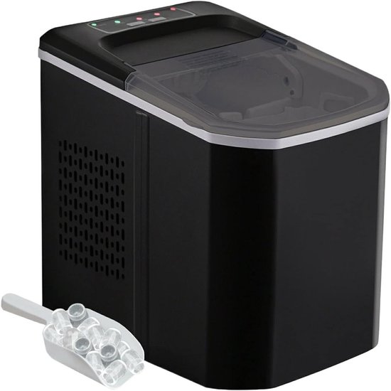 Ijsblokjesmachine - IJsmaker - Snelle IJsproductie - Compact Desktop Model - 12 kg per dag - Zilverkleurig