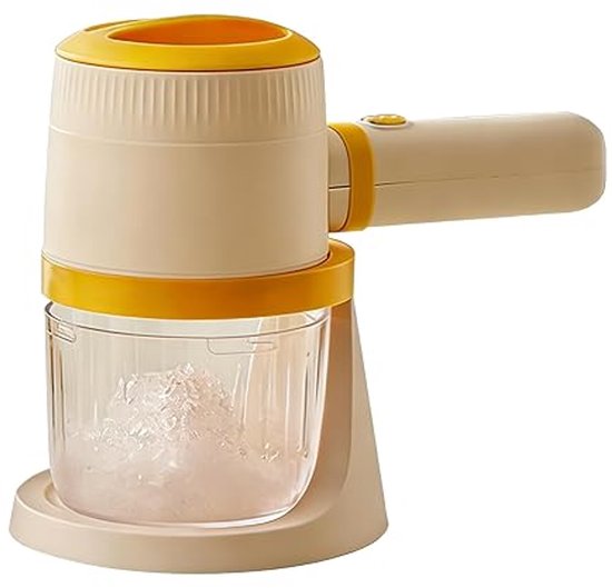 IJsblokjesmachine - ijsscheerapparaat - IJsblokjesmaker - thuis mini ijsblokjesmachine - multifunctioneel - draagbaar - Compact - Voor Thuis, Feest, Auto, Camping en Kantoor - geel