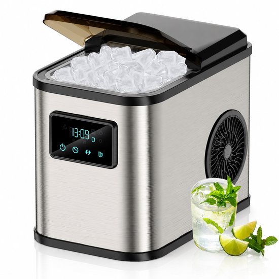 IJsblokjesmachine met Groot Reservoir 2.2L - IJsmachine Zelfreinigend RVS