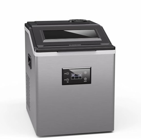 IJsblokjesmachine voor thuis, 40 kg per dag, roestvrijstalen behuizing, LED-display van Merkloos