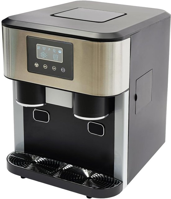 IJsblokjesmaker 3-in-1 – Snel ijs en crushed ice maken, draagbaar en compact, LCD-touch bediening van Kalorik