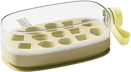 IJsblokjesmaker Fles - IJsbakje Waterfles - Dranken Koelen - Contactloze IJsuitgifte - 22x10.7x9.5 cm - Wit