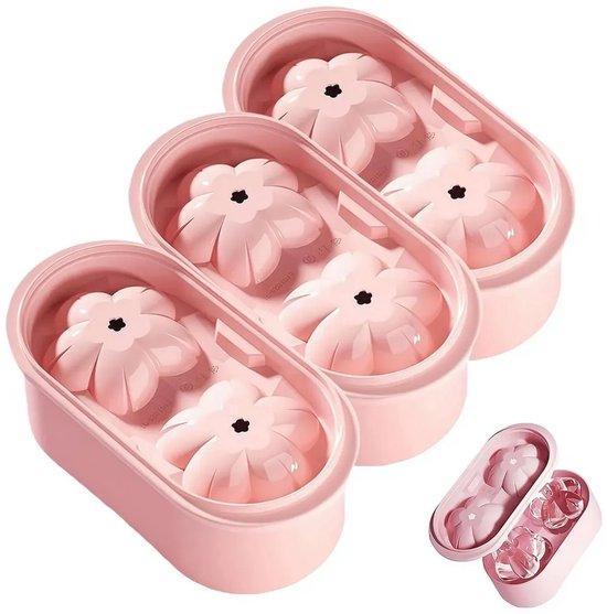 IJsblokjesvorm - Kersenbloem - 3 Stuks - Roze van Merkloos