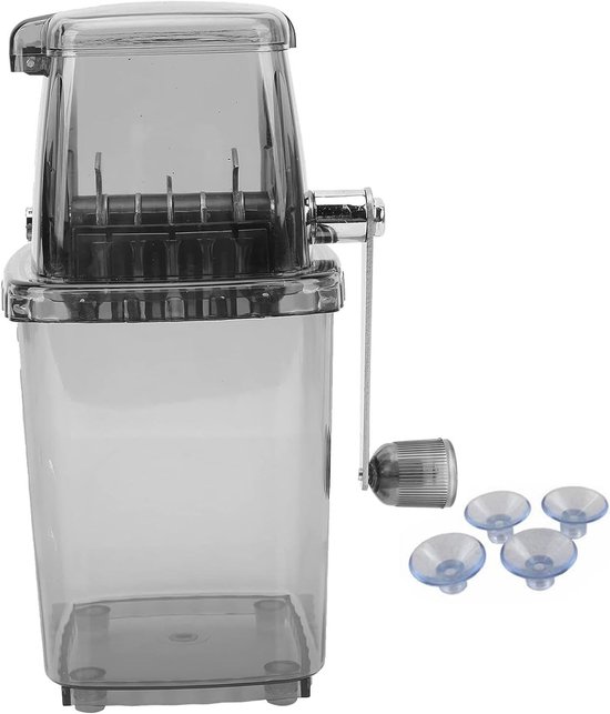 Ijsbreker Handmatig - Sneeuw Kegel Machine - Cocktails Maken - Antislip Zuignap - 12 x 16 x 23.5 cm - Zwart