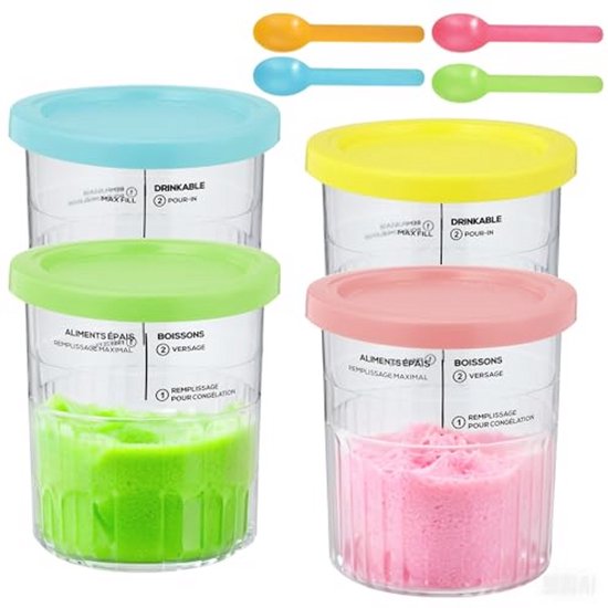 IJscontainer 680 ml - Ijsemmer met Deksel voor IJsmachine en IJsbekers