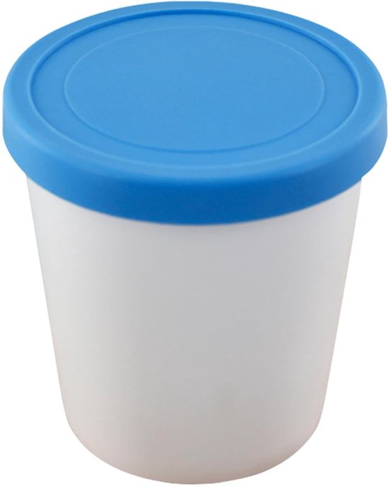 IJscontainer Zelfgemaakt - Voedselopslag Bak - Vriezer Opslag - Lekvrij Deksel - 09 Liter - Blauw