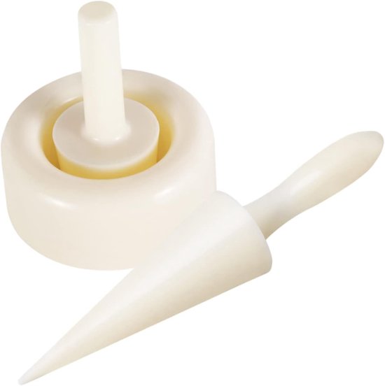 Ijscoupes Mallen - Hoorn Maker - Dessert Maken - Eenvoudig Te Gebruiken - 23x5cm - Wit van Merkloos