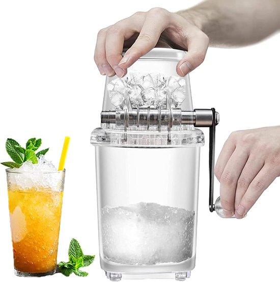IJscrushers - 1,25 liter ijshouder - Handmatige ijscrusher -Slushy Maker - IJscrusher - Ijsvergruizer - Ijsblokjesmachine - Ijsblokjes machine - Schaafijs Maker - Crushed ice machine -Handmatig - IJsvergruizer - Transparant van Merkloos