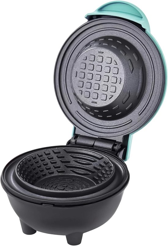 IJshoorntjes Maker - Wafelcone Apparaat - Zelf Dessert Maken - Gelijkmatige Verwarming - 17x13x17 cm - Blauw
