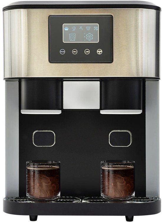 IJsmaakmachine – Crushed Ice Maker – IJsblokjesmachine – Waterkoeler – 1,8 Liter Reservoir – Snelle Productie – LCD Touchscreen