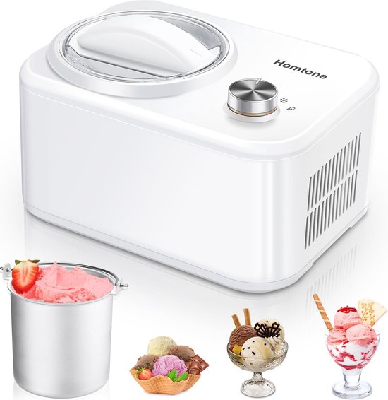 IJsmachine 0,8 L met Compressor voor Zelfgemaakt IJs, Sorbet en Milkshakes van $