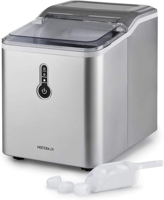 IJsmachine aanrecht - IJsblokjesmaker - Drankjes Koelen - Snelle Productie - 12 kg per dag - Zilver