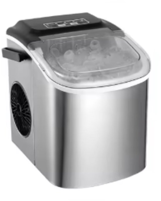 Ijsmachine - Aanrechtmodel - Voor snel ijs maken, 9 blokjes in 6 minuten - Zelfreinigende elektrische compacte drinkbare ijsmachine - 1,2 liter van Merkloos