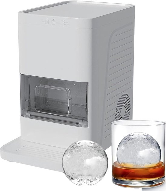 Ijsmachine Bolvormig - Whisky Bollen Maker - Drankjes Koelen - Kristalheldere Ijsbollen - 5.3 cm - Wit