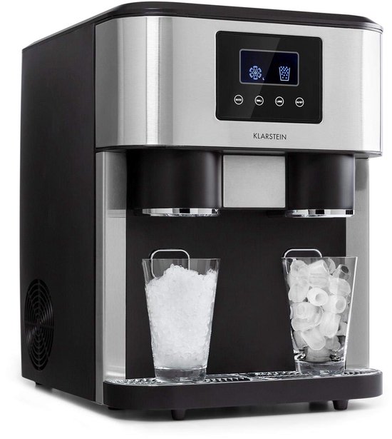 IJsmachine - Crushed Ice Maker - Drankjes Koelen - 3 Functies In 1 - 18Kg Per Dag - Zilver van Merkloos