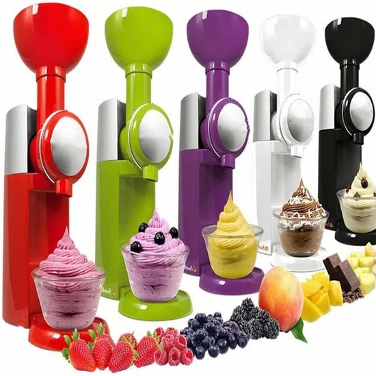 IJsmachine - Dessertmaker Bevroren - Zelf Desserts Maken - Zuivelvrij Gelato Sorbet - Ideale Porties - Rood
