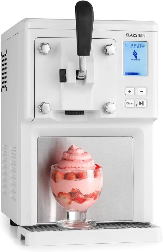 IJsmachine - Dessertmaker - Thuis IJs Maken - Zelfkoelende Compressor - 15 Liter - Wit