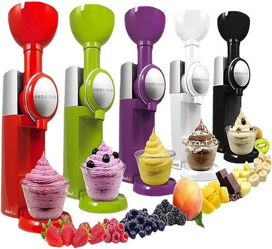 IJsmachine - Dessertmaker Yoghurtmaker - Zelf IJs Maken - 500 ml Capaciteit - 24x16x335 cm - rood