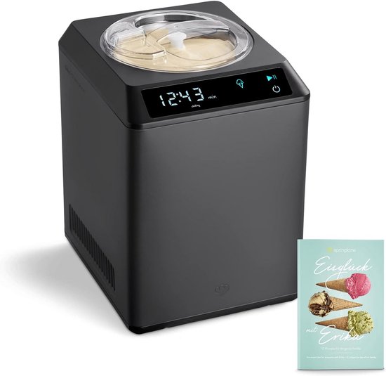 IJsmachine en Yoghurtmaker 2,5 L met Compressor - Zelfgemaakt IJs en Yoghurt in 45 min - Roestvrijstaal van Merkloos