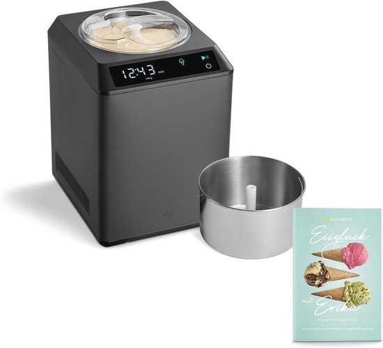 IJsmachine en Yoghurtmaker 2,5 L - Roestvrij Staal met Koel- en Verwarmfunctie van Nuvantee