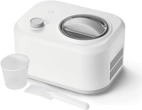 IJsmachine – IJsbereider – Sorbetmaker – Frozen Yogurt Maker – IJscrusher – Compact 1 Liter – Zelfkoelende Compressor 100W van Merkloos