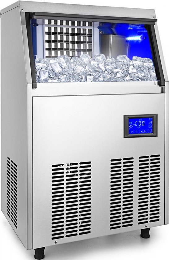 Ijsmachine Ijsblokje Maken Machine Commerciële Ijsmaker 250W Roestvrij Staal en Abs van Merkloos