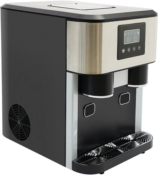 IJsmachine – IJsblokjesmachine – Crushed Ice Maker – IJsmaker – Ijswater Dispenser – 1,8 Liter Watertank – Touchscreen Bedienig van Merkloos