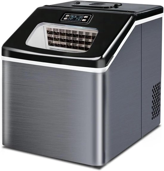 IJsmachine - IJsblokjesmachine Generator - Commercieel Gebruik Thuis - 30 kg per dag - 28x37x35 cm - Zilver