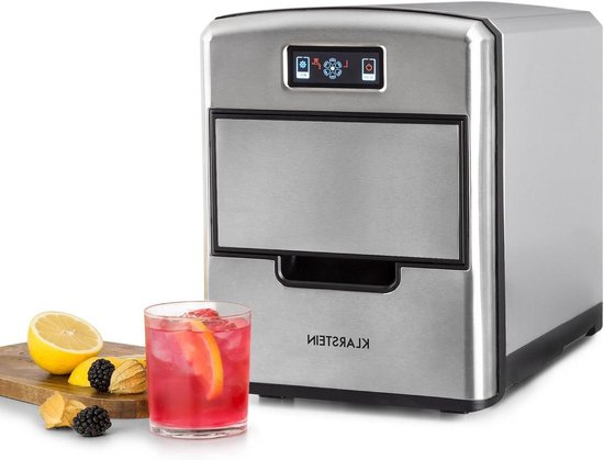Ijsmachine - IJsklontjes Maker - Snelle IJsproductie - Drie IJsvormen - 12kg Per Dag - Zilver van Merkloos