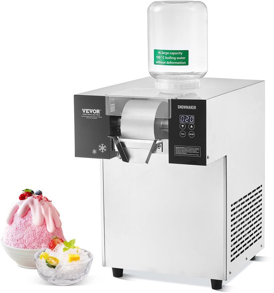 IJsmachine – IJsmaker – Snowflake IJs Machine – Softijsmachine – RVS – Hoge Capaciteit 180 kg/24u – Touchscreen Bedieningspaneel van Merkloos