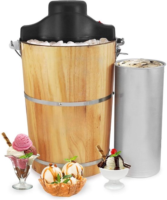 IJsmachine - IJsmaker - Softijs Machine Voor Thuis - 50 W - 6,8 Liter - Bruin