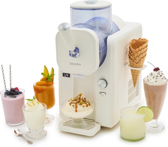 IJsmachine met Compressor 1,8 Liter – Softijsmachine Zonder Voorvriezen – Zelfreinigend – Digitaal Display – 15-in-1 Functies