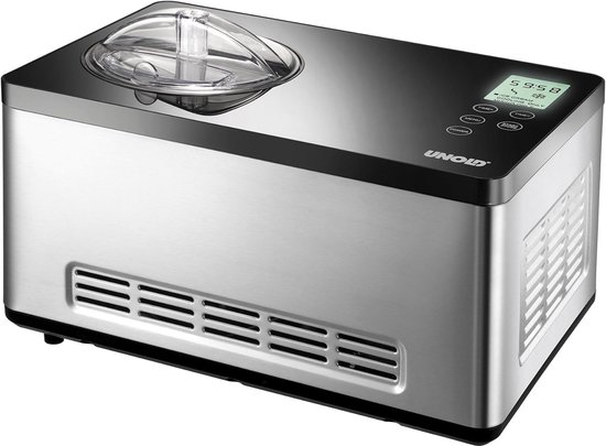IJsmachine met Compressor 2 Liter - Zelfkoelende IJsmachine 180W - RVS met LCD Display - Automatische Timer en Uitneembare Kom