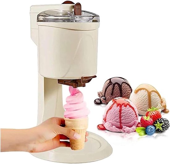 IJsmachine met Compressor - Automatische Dessertmaker - Thuis Lekkere Desserts - Snel IJs Maken - 1 Liter Inhoud - Wit