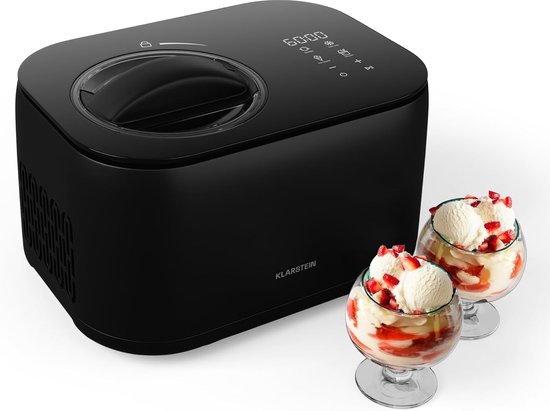 IJsmachine Met Compressor - Dessert Maker - Zelf IJs Maken - Geen Voorvriezen Nodig - 1 Liter Capaciteit - Zwart
