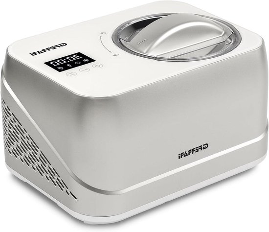 IJsmachine met Compressor - IJs en Sorbet Maker - Zelf IJs Maken - Geen Voorvriezen Nodig - 1 Liter - RVS