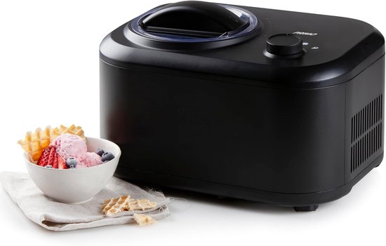 IJsmachine met Compressor - Zelfvriezend apparaat - Thuis ijs maken - Geen voorvriezen nodig - 1 Liter - Zwart