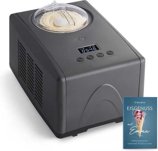 IJsmachine met zelfkoelende compressor - 1,5 liter roestvrijstalen ijsmaker met automatische uitschakeling en afneembare container van Ninja
