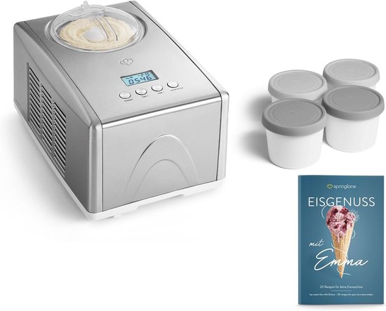 IJsmachine met Zelfkoelende Compressor 1,5L - Roestvrij Staal en Digital Display van Merkloos