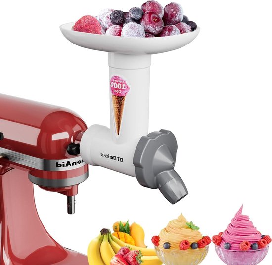 IJsmachine Opzetstuk - Fruitijsmachine Softijsmachine - Desserts Maken - BPA-Vrij Materiaal - N.v.t. - Wit van Merkloos