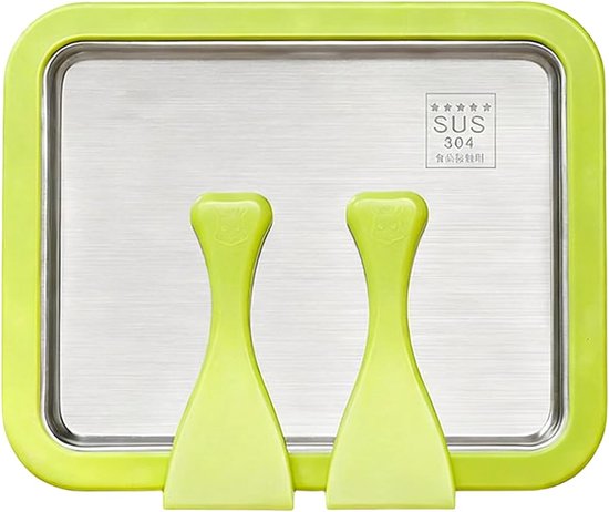 IJsmachine Set - Dessert Maker - Zomerse Traktaties - Roestvrij Staal Plaat - 26x21 cm - Groen